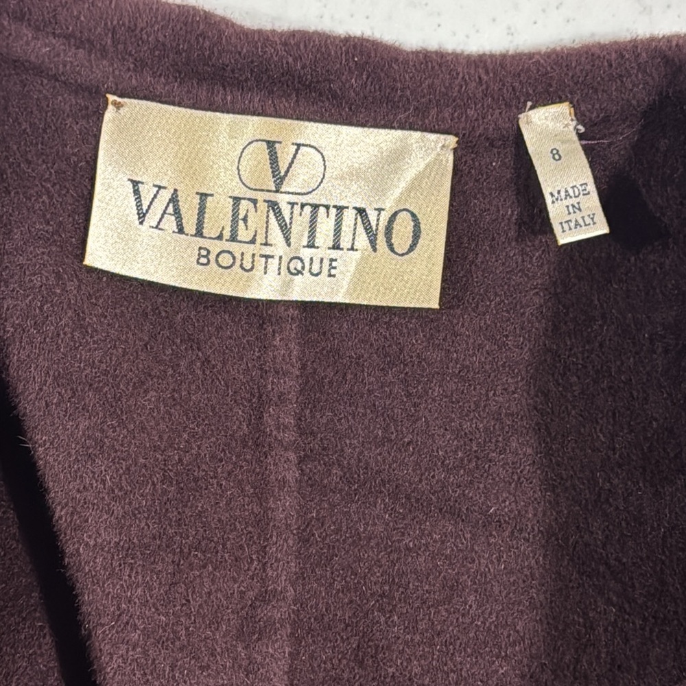 Valentino Brown Blazer Jacket Women’s Size 8 Full Zip Closure with Collar - Picture 6 of 11